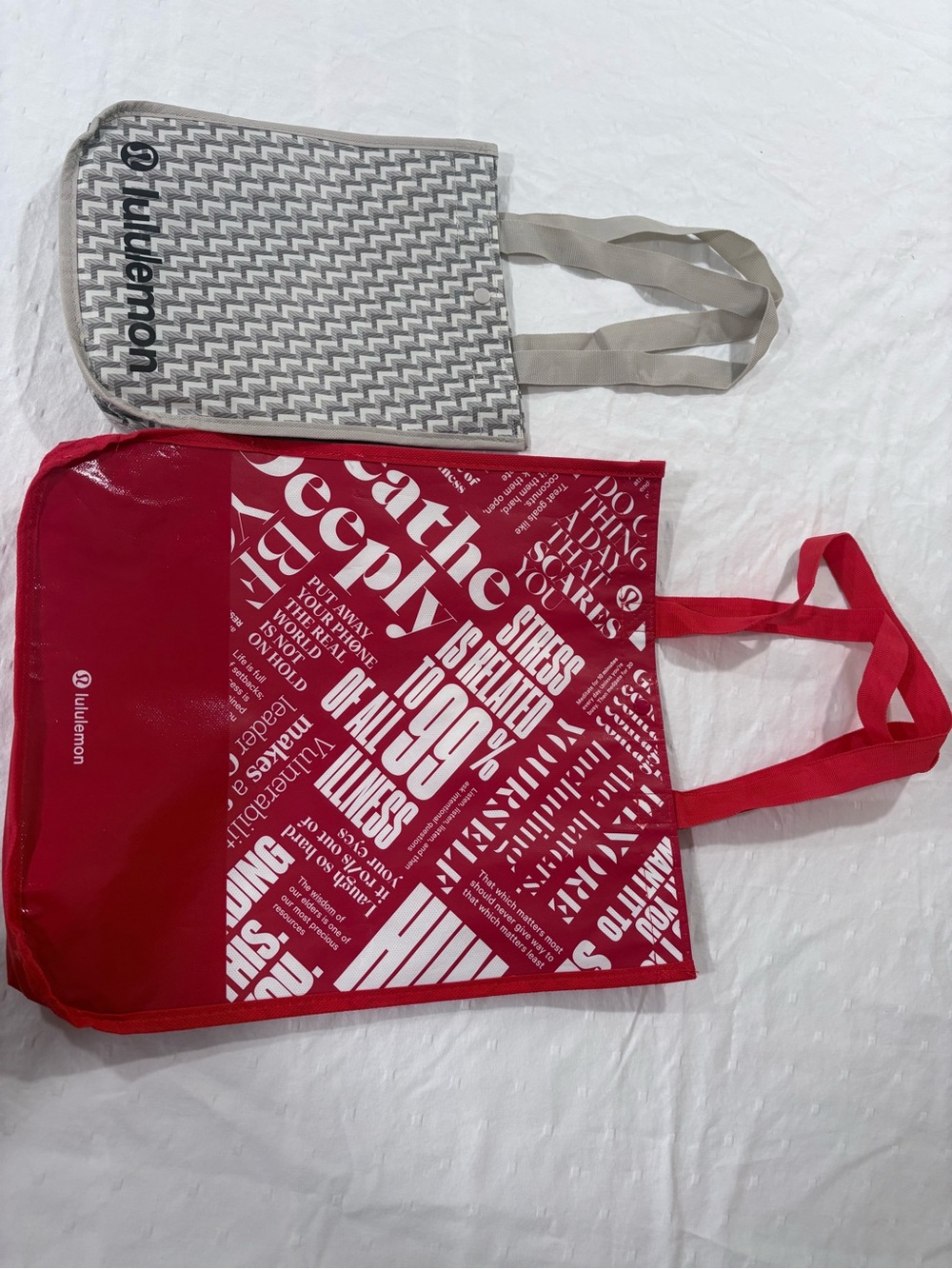 Lululemon Reusable Shopping Bags Bundle - Large & Small Totes